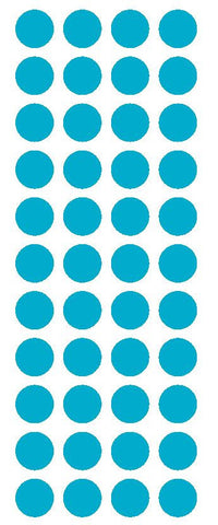 3/4" Light Blue Round Color Code Inventory Label Dot Stickers - Winter Park Products