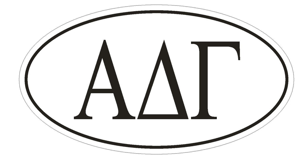 Alpha Delta Gamma Fraternity EURO OVAL Bumper Sticker or Helmet Sticker D595 - Winter Park Products