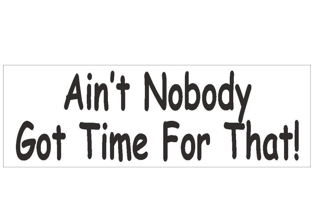 Ain't Nobody Got Time For That Bumper Sticker or Helmet Sticker USA MADE D176 - Winter Park Products