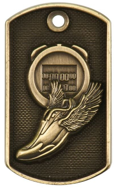 Track Runner Dog Tag Award Trophy  W/Free Bead Chain FREE SHIPPING DT213 - Winter Park Products