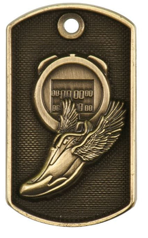 Track Runner Dog Tag Award Trophy  W/Free Bead Chain FREE SHIPPING DT213 - Winter Park Products