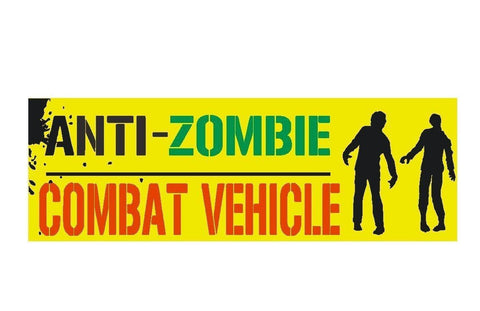 Anti Zombie Combat Vehicle Funny Bumper Sticker or Helmet Sticker D328 - Winter Park Products
