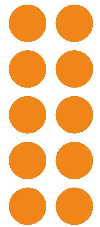 2" Lt Orange Round Color Coded Inventory Label Dots Stickers - Winter Park Products