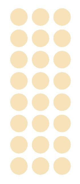 1" Ivory Round Vinyl Color Code Inventory Label Dot Stickers - Winter Park Products