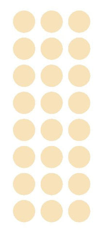 1" Ivory Round Vinyl Color Code Inventory Label Dot Stickers - Winter Park Products