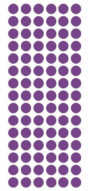 1/2" LAVENDER Round Vinyl Color Coded Inventory Label Dots Stickers - Winter Park Products