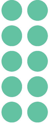 1-1/2" Mint Green Round Color Coded Inventory Label Dots Stickers - Winter Park Products