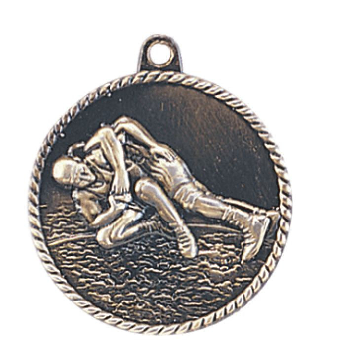 Wrestling Medal Award Trophy With Free Lanyard HR770 - Winter Park Products
