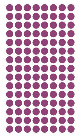 1/4" PLUM Round Color Coding Inventory Label Dots Stickers - Winter Park Products
