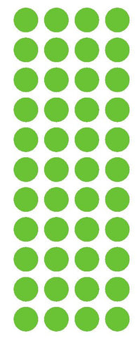 3/4" Lime Green Round Color Code Inventory Label Dot Stickers - Winter Park Products