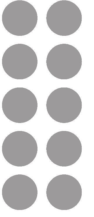 1-1/2" Silver Round Color Coded Inventory Label Dots Stickers - Winter Park Products
