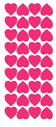Hot Pink 1" Heart Stickers BRIDAL SHOWER Wedding Envelope Seals School arts & Crafts - Winter Park Products