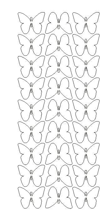 White 1" Butterfly Stickers BRIDAL SHOWER Wedding Envelope Seals School arts & Crafts - Winter Park Products