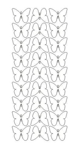 White 1" Butterfly Stickers BRIDAL SHOWER Wedding Envelope Seals School arts & Crafts - Winter Park Products