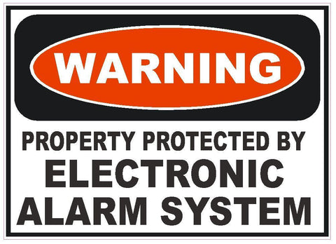 Electronic Alarm System Sticker Home Work Safety Business Sign Decal Label D242 - Winter Park Products