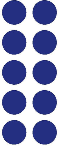 1-1/2" Dark Blue Round Color Coded Inventory Label Dots Stickers - Winter Park Products