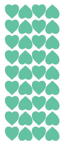 Mint Green 1" Heart Stickers BRIDAL SHOWER Wedding Envelope Seals School arts & Crafts - Winter Park Products
