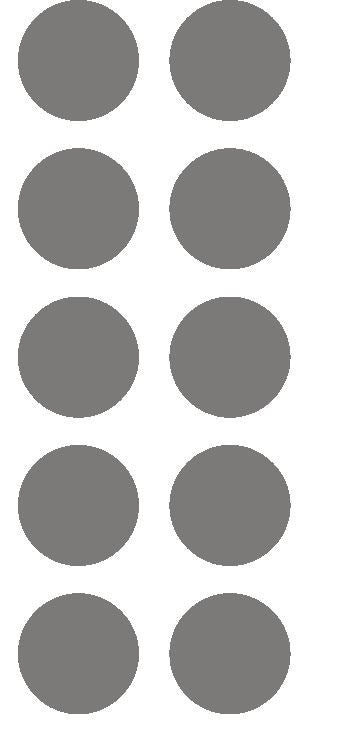 1-1/2" Dk Gray Grey Round Color Coded Inventory Label Dots Stickers - Winter Park Products