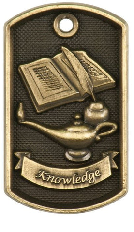 Lamp of Knowledge Dog Tag Award Trophy W/Free Bead Chain FREE SHIPPING DT208 - Winter Park Products