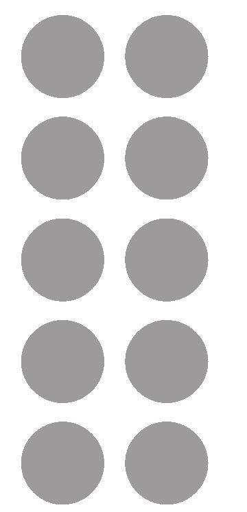 2" Silver Round Color Coded Inventory Label Dots Stickers - Winter Park Products