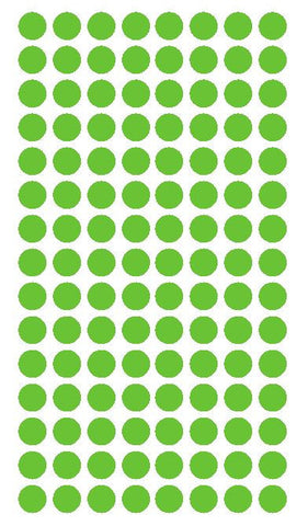 1/4" LIME GREEN Round Color Coding Inventory Label Dots Stickers - Winter Park Products
