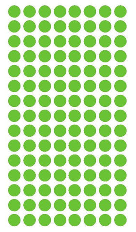 1/4" LIME GREEN Round Color Coding Inventory Label Dots Stickers - Winter Park Products