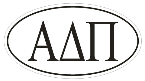 Alpha Delta Pi Sorority EURO OVAL Bumper Sticker or Helmet Sticker D589 - Winter Park Products