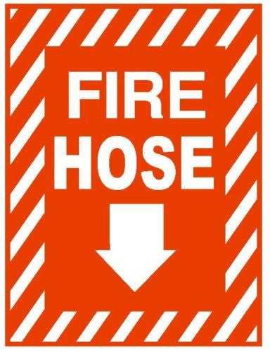 Fire Hose Arrow Sticker OSHA Work Safety Business Sign Decal Label Sticker D247 - Winter Park Products