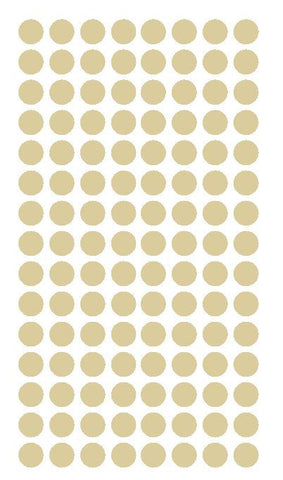 1/4" BEIGE/TAN Round Color Coding Inventory Label Dots Stickers - Winter Park Products