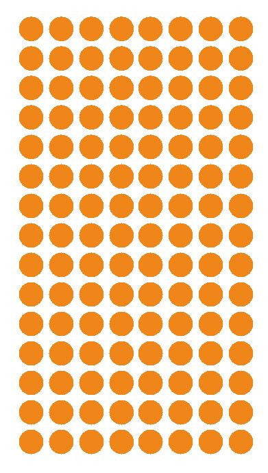 1/4" LIGHT ORANGE Round Color Coding Inventory Label Dots Stickers - Winter Park Products