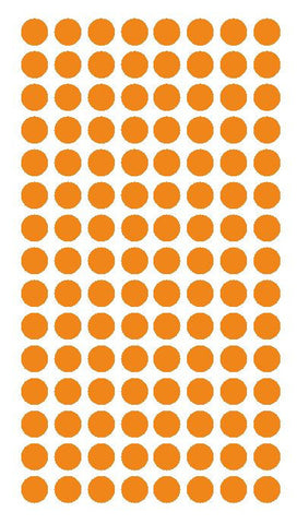1/4" LIGHT ORANGE Round Color Coding Inventory Label Dots Stickers - Winter Park Products