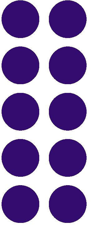 1-1/2" Purple Round Color Coded Inventory Label Dots Stickers - Winter Park Products