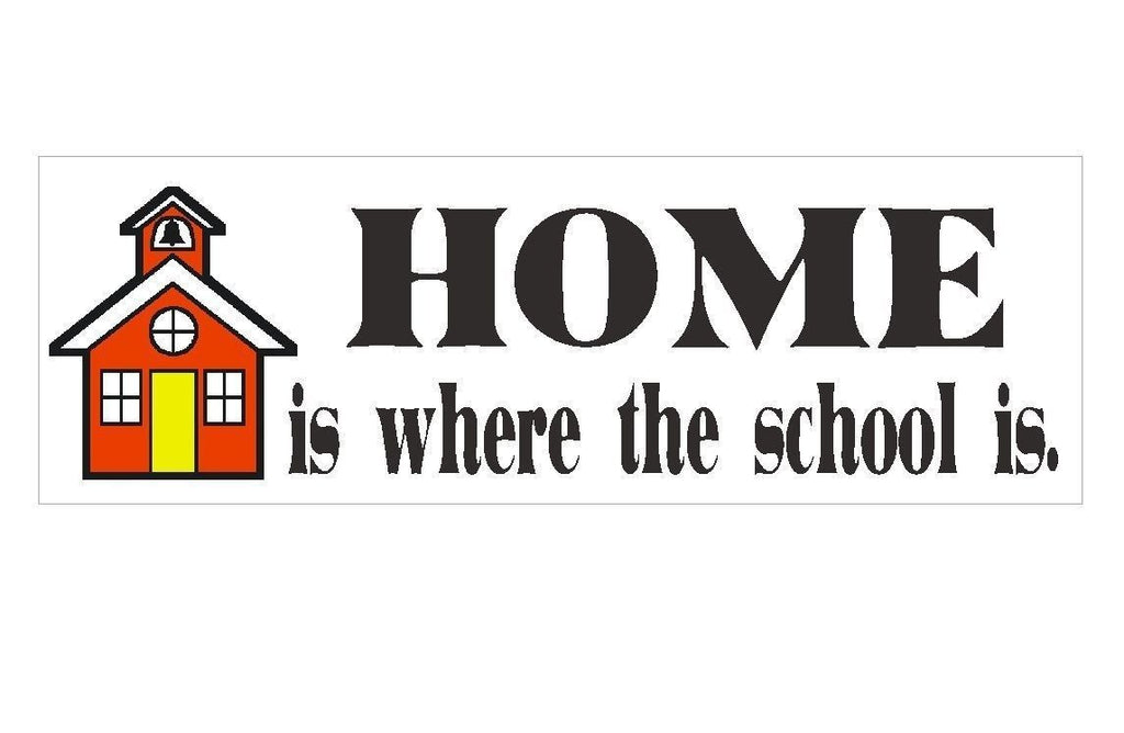 Home School Bumper Sticker or Helmet Sticker D130 - Winter Park Products