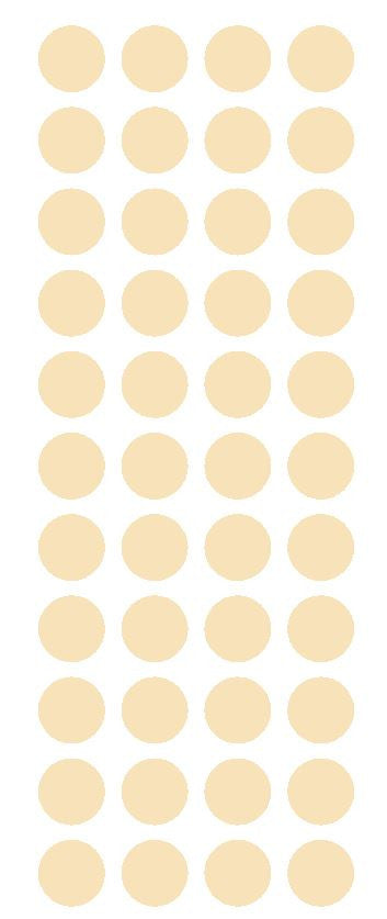 3/4" Ivory Round Vinyl Color Coded Inventory Label Dots Stickers - Winter Park Products