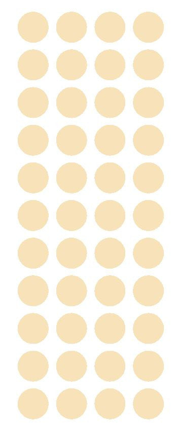3/4" Ivory Round Vinyl Color Coded Inventory Label Dots Stickers - Winter Park Products