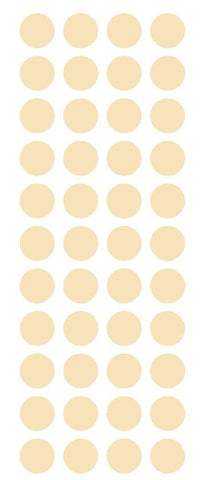 3/4" Ivory Round Vinyl Color Coded Inventory Label Dots Stickers - Winter Park Products