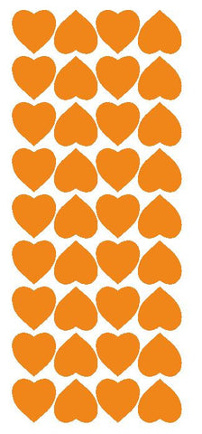 Light Orange 1" Heart Stickers BRIDAL SHOWER Wedding Envelope Seals School arts & Crafts - Winter Park Products