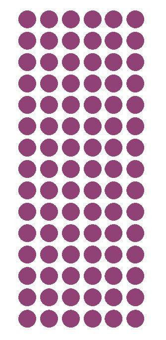 1/2" PLUM Round Vinyl Color Coded Inventory Label Dots Stickers - Winter Park Products