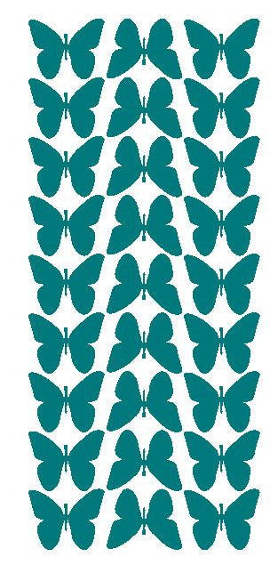 Turquoise 1" Butterfly Stickers BRIDAL SHOWER Wedding Envelope Seals School arts & Crafts - Winter Park Products