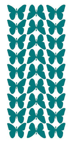 Turquoise 1" Butterfly Stickers BRIDAL SHOWER Wedding Envelope Seals School arts & Crafts - Winter Park Products
