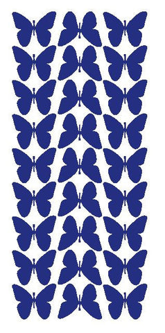 Dark Blue 1" Butterfly Stickers BRIDAL SHOWER Wedding Envelope Seals School arts & Crafts - Winter Park Products
