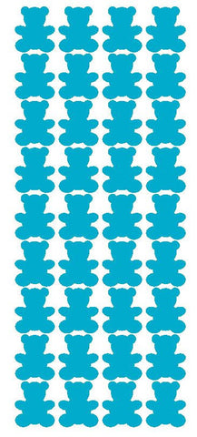 1" Baby Blue Teddy Bear Stickers Baby Shower Envelope Seals School arts Crafts - Winter Park Products