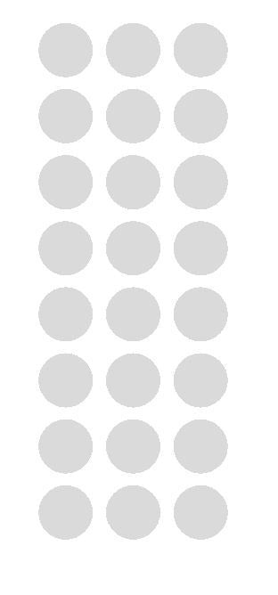 1" Light Gray Grey Round Vinyl Color Code Inventory Label Dot Stickers - Winter Park Products