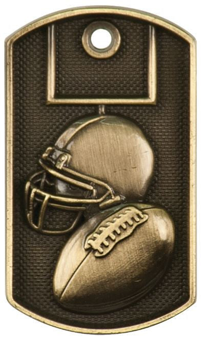 Football Dog Tag Award Trophy Team Sports W/Free Bead Chain FREE SHIPPING DT205 - Winter Park Products
