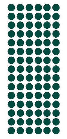 1/2" DARK GREEN Round Vinyl Color Coded Inventory Label Dots Stickers - Winter Park Products