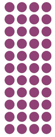 3/4" Plum Round Color Code Inventory Vinyl Dot Stickers - Winter Park Products
