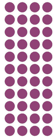 3/4" Plum Round Color Code Inventory Vinyl Dot Stickers - Winter Park Products