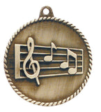 Music Medal Award Trophy With Free Lanyard HR785 - Winter Park Products