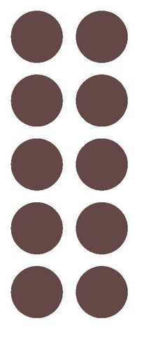 1-1/2" BROWN Round Color Code Inventory Label Dot Stickers - Winter Park Products