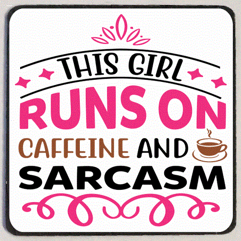 M232 Caffeine & Sarcasm Refrigerator Magnet